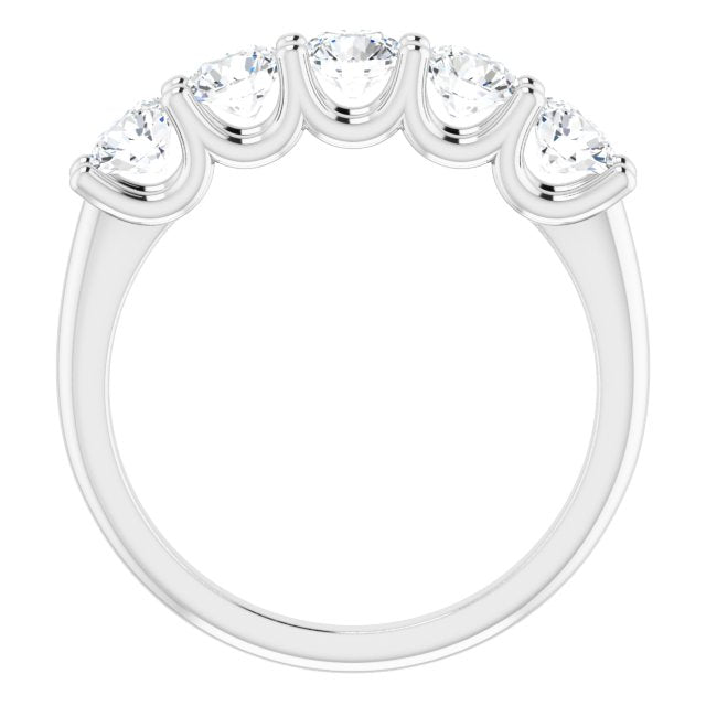 14K White 1 1/3 CTW Diamond Anniversary Band - Balacia