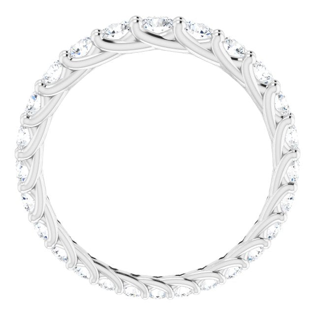 14K White 1 1/3 CTW Diamond Graduated Eternity Band - Balacia