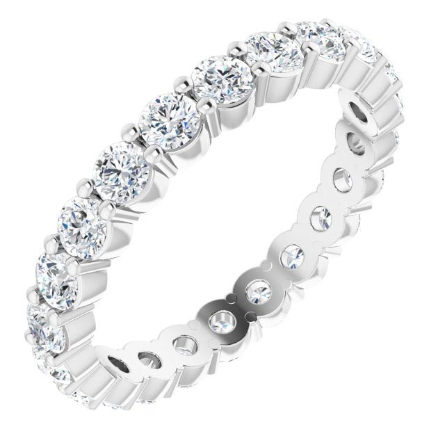 14K White 1 1/4 CTW Diamond Eternity Band - Balacia