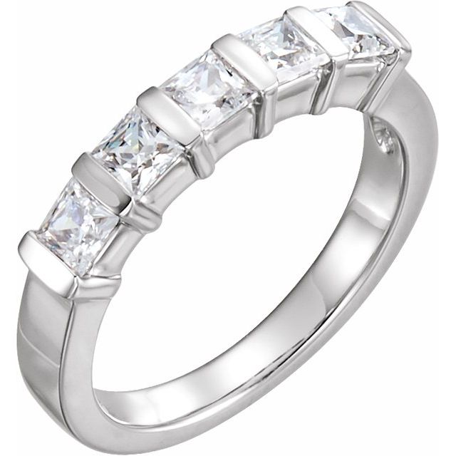 14K White 1 CTW Anniversary Ring - Balacia