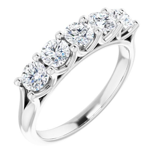 14K White 1 CTW Diamond Anniversary Band - Balacia