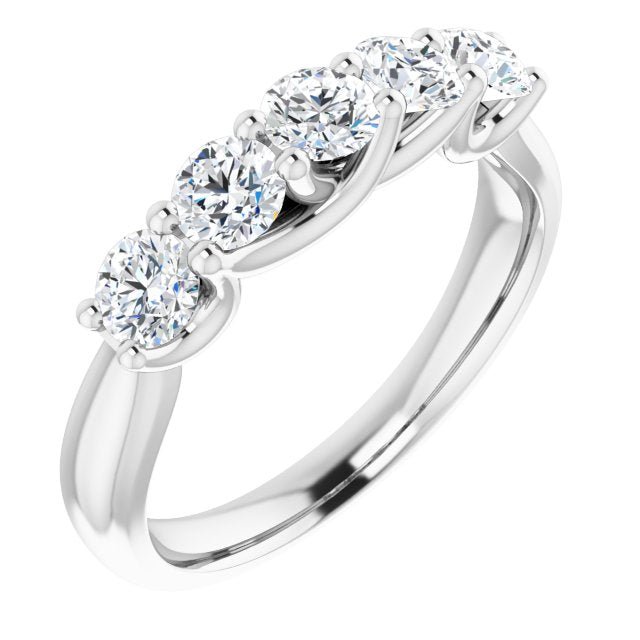 14K White 1 CTW Diamond Anniversary Band - Balacia
