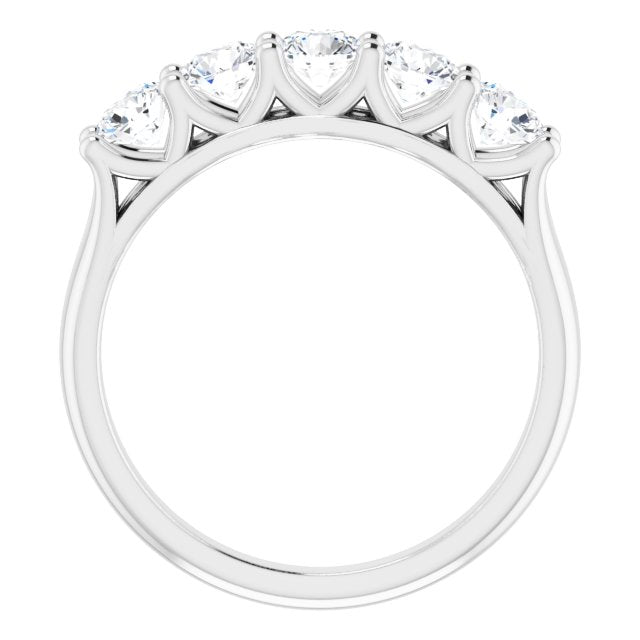 14K White 1 CTW Diamond Anniversary Band - Balacia