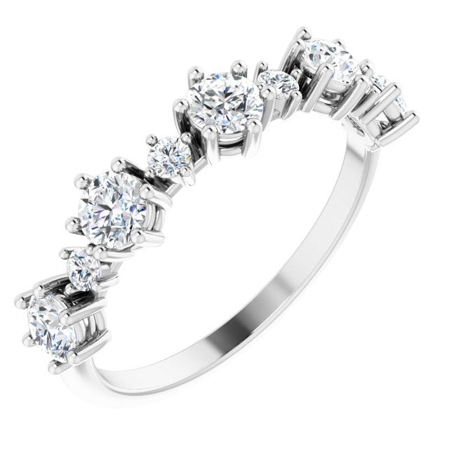 14K White 1 CTW Diamond Anniversary Band - Balacia
