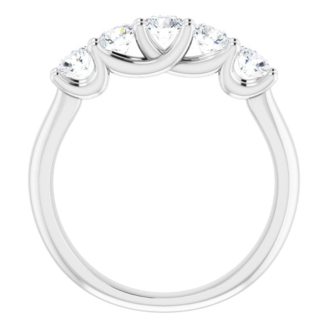 14K White 1 CTW Diamond Anniversary Band - Balacia
