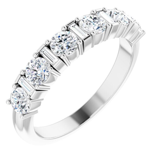 14K White 1 CTW Diamond Anniversary Band - Balacia