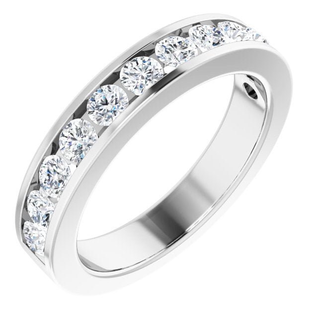 14K White 1 CTW Diamond Channel - Set Band - Balacia