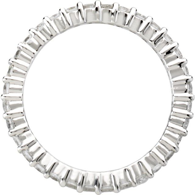 14K White 1 CTW Diamond Eternity Band - Balacia
