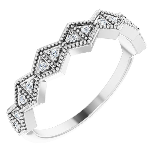 14K White 1/10 CTW Diamond Anniversary Band - Balacia