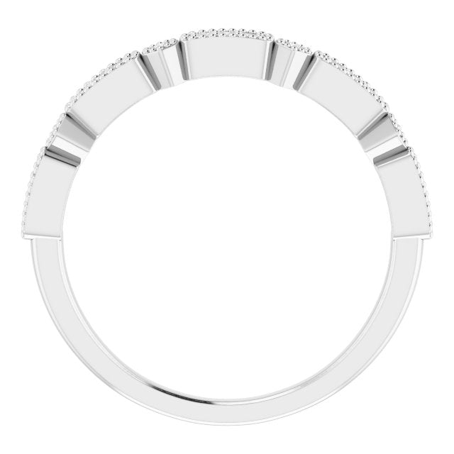 14K White 1/10 CTW Diamond Anniversary Band - Balacia