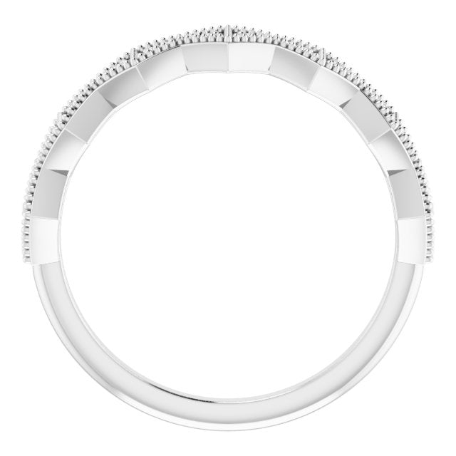 14K White 1/10 CTW Diamond Anniversary Band - Balacia