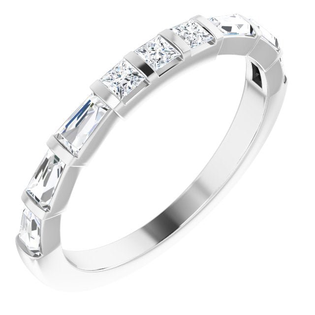 14K White 1/2 CTW Diamond Anniversary Band - Balacia