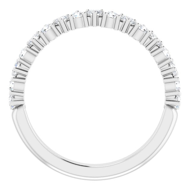 14K White 1/2 CTW Diamond Anniversary Band - Balacia