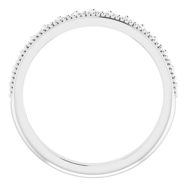 14K White 1/2 CTW Diamond Anniversary Band - Balacia