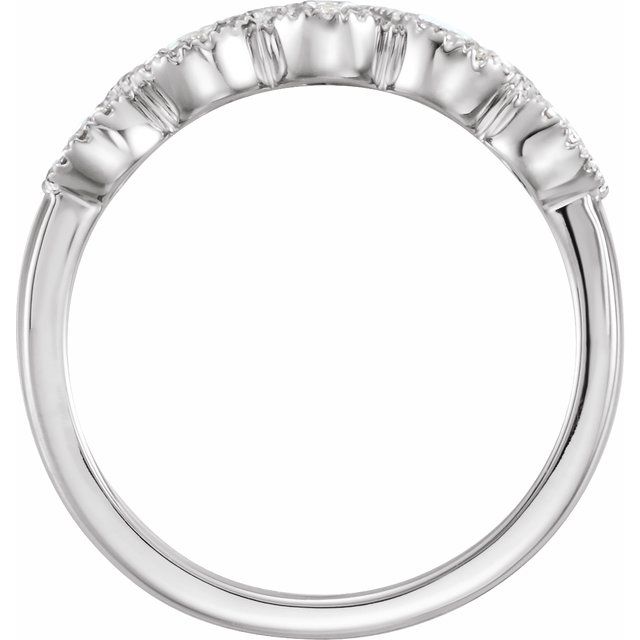 14K White 1/2 CTW Diamond Anniversary Band - Balacia