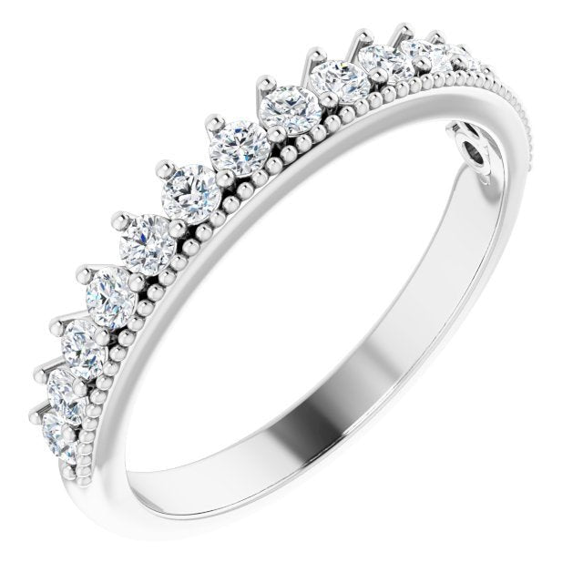 14K White 1/2 CTW Diamond Anniversary Band - Balacia