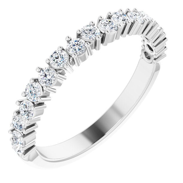 14K White 1/2 CTW Diamond Anniversary Band - Balacia