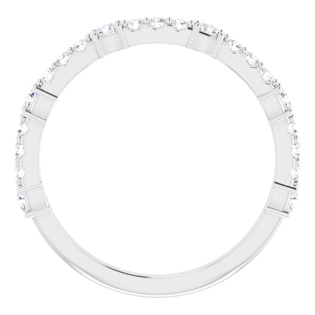 14K White 1/2 CTW Diamond Anniversary Band - Balacia