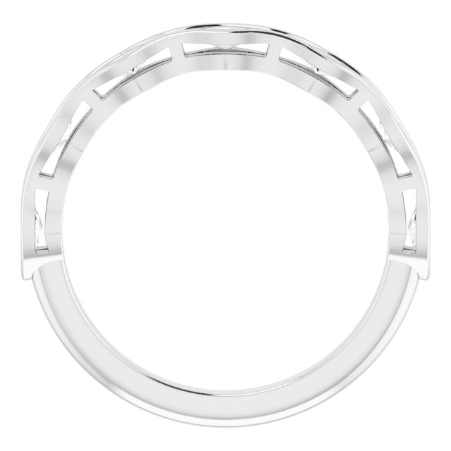 14K White 1/2 CTW Diamond Anniversary Band - Balacia