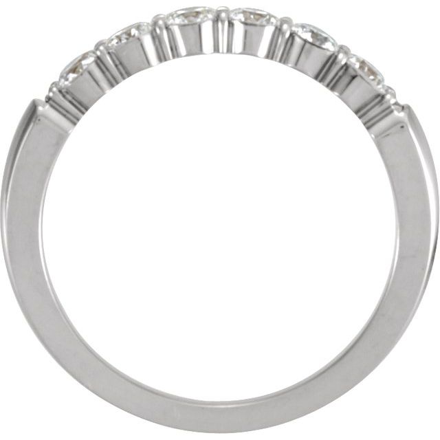 14K White 1/2 CTW Diamond Anniversary Band - Balacia