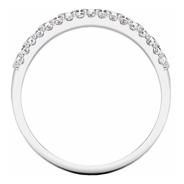 14K White 1/2 CTW Diamond Anniversary Band - Balacia