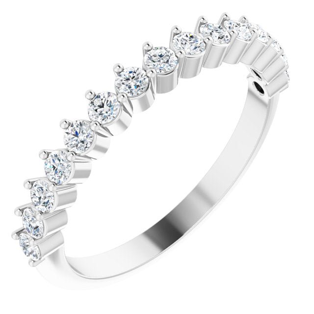 14K White 1/2 CTW Diamond Anniversary Band - Balacia