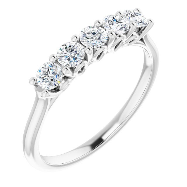 14K White 1/2 CTW Diamond Anniversary Band - Balacia