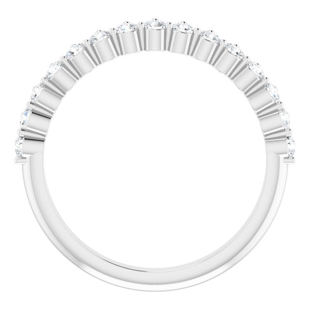 14K White 1/2 CTW Diamond Anniversary Band - Balacia