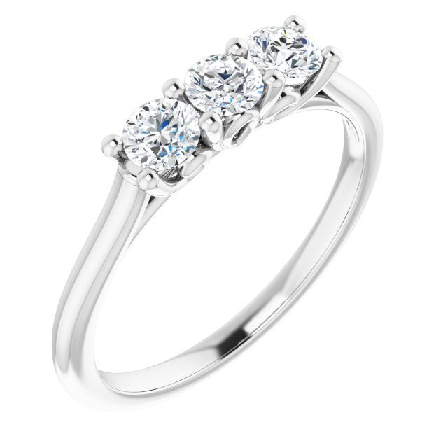 14K White 1/2 CTW Diamond Anniversary Band - Balacia