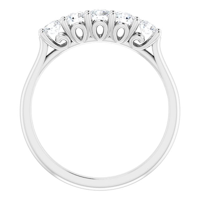 14K White 1/2 CTW Diamond Anniversary Band - Balacia