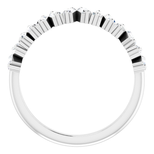 14K White 1/2 CTW Diamond Anniversary Band - Balacia