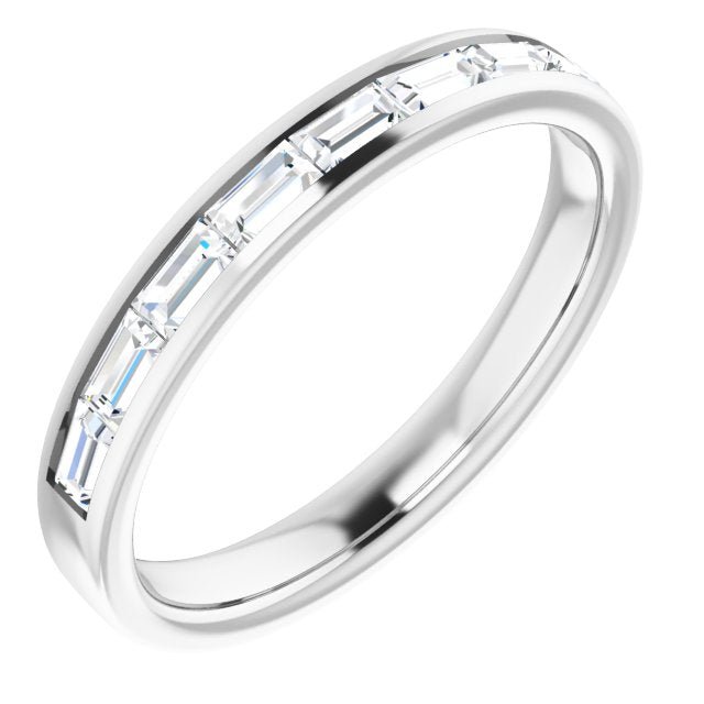 14K White 1/2 CTW Diamond Channel - Set Anniversary Band - Balacia