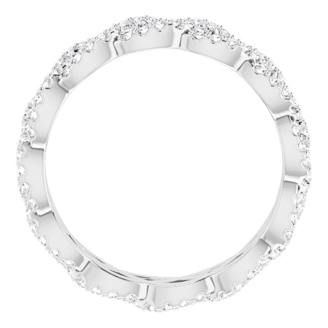 14K White 1/2 CTW Diamond Eternity Band - Balacia