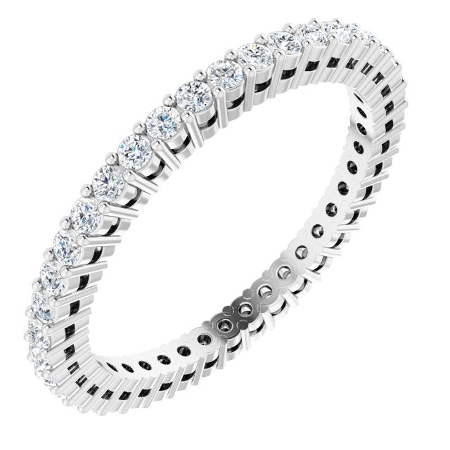14K White 1/2 CTW Diamond Eternity Band - Balacia