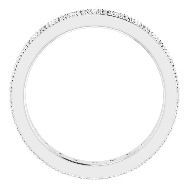 14K White 1/2 CTW Diamond Eternity Band - Balacia