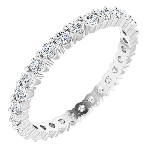 14K White 1/2 CTW Diamond Eternity Band - Balacia