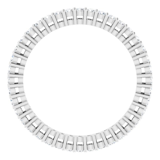 14K White 1/2 CTW Diamond Eternity Band - Balacia