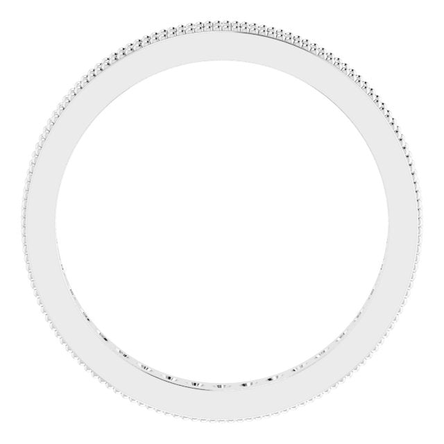 14K White 1/2 CTW Diamond Eternity Milgrain Band - Balacia