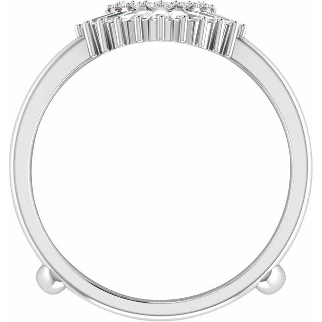 14K White 1/2 CTW Diamond Ring Guard - Balacia