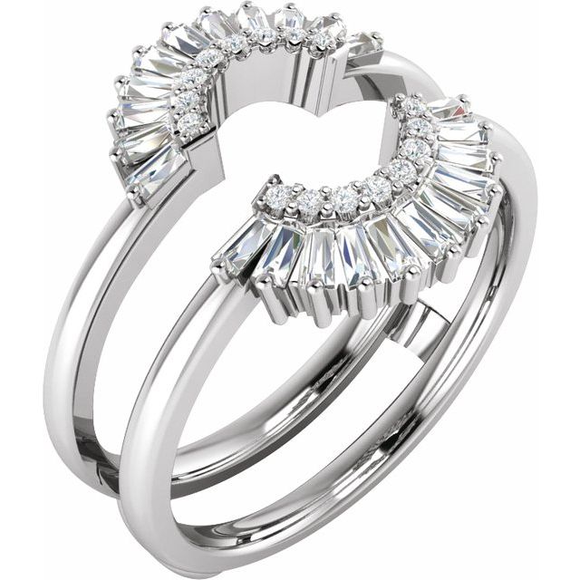 14K White 1/2 CTW Diamond Ring Guard - Balacia