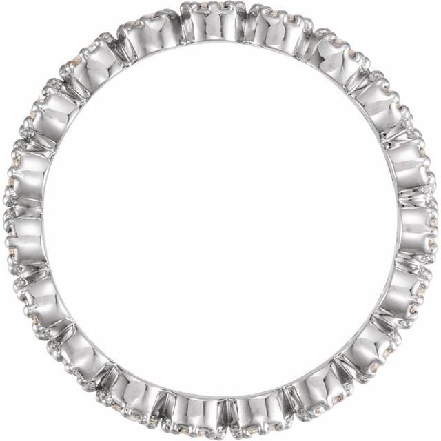 14K White 1/2 CTW Diamond Rose - Cut Eternity Band - Balacia