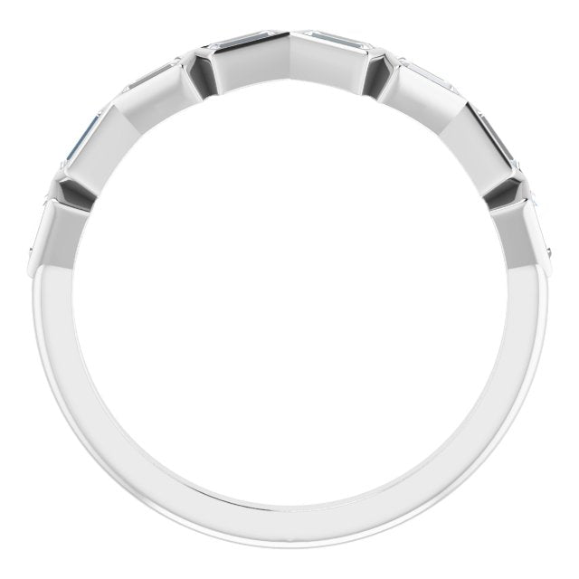14K White 1/3 CTW Diamond Anniversary Band - Balacia