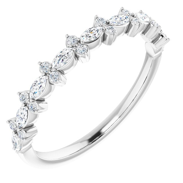 14K White 1/3 CTW Diamond Anniversary Band - Balacia