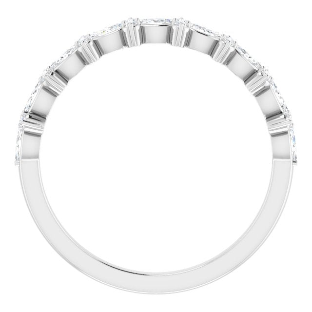 14K White 1/3 CTW Diamond Anniversary Band - Balacia