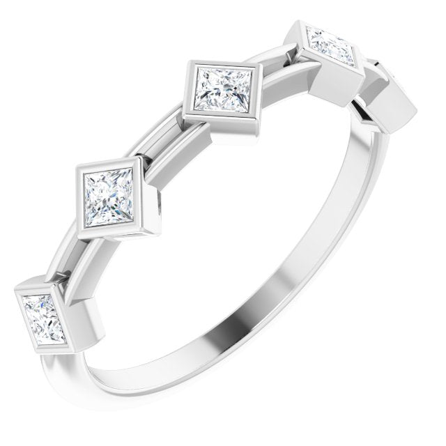 14K White 1/3 CTW Diamond Anniversary Band - Balacia