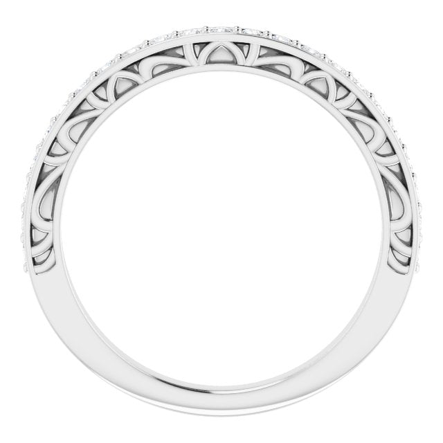 14K White 1/3 CTW Diamond Anniversary Band - Balacia