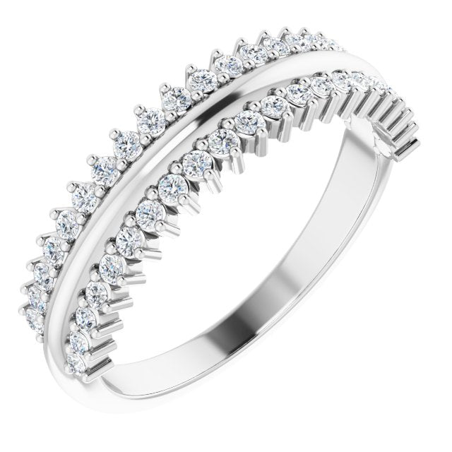 14K White 1/3 CTW Diamond Anniversary Band - Balacia
