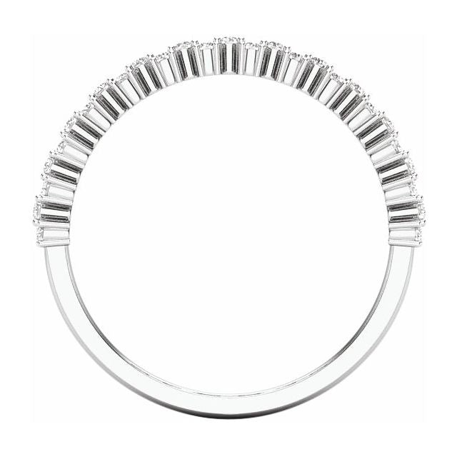 14K White 1/3 CTW Diamond Anniversary Band - Balacia