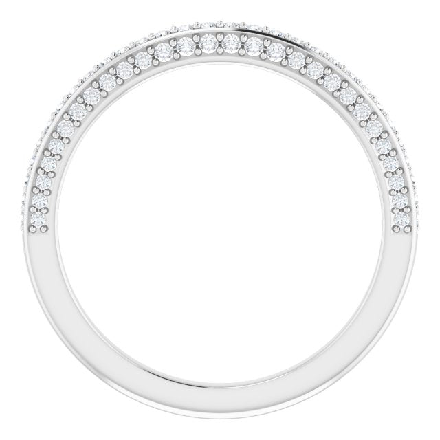 14K White 1/3 CTW Diamond Anniversary Band - Balacia