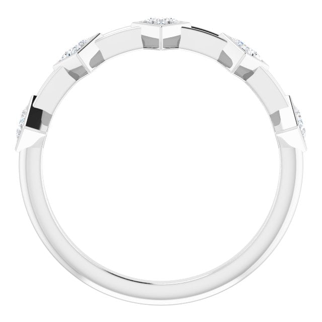 14K White 1/3 CTW Diamond Anniversary Band - Balacia